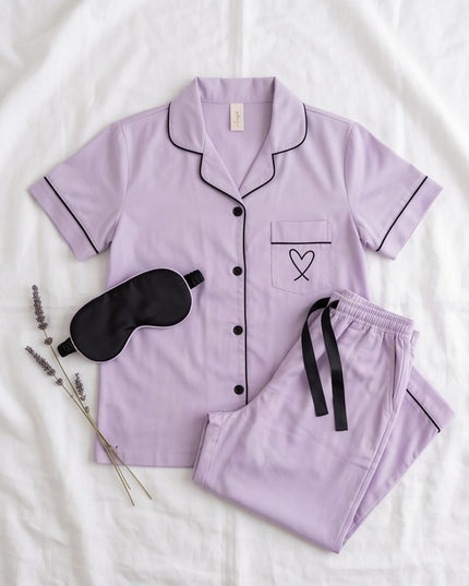 Lavender Pyjama Set-Woman Wear