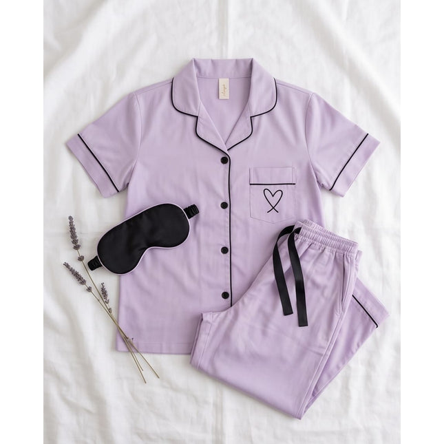 Lavender Pyjama Set-Woman Wear
