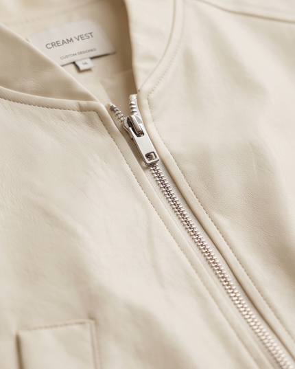 Leather Cream Vest