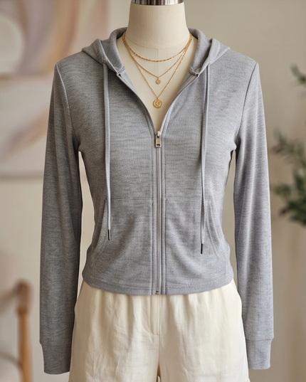 Zipper Hoddie - Cotton