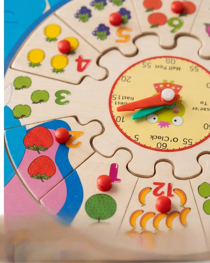 Wooden elephant Clock-Toys