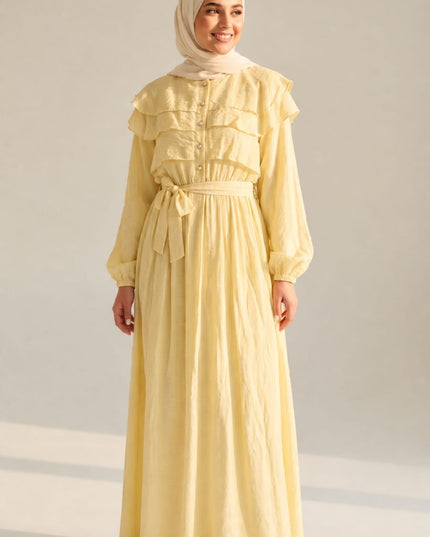 Yellow Maxi Dress-Women Wear
