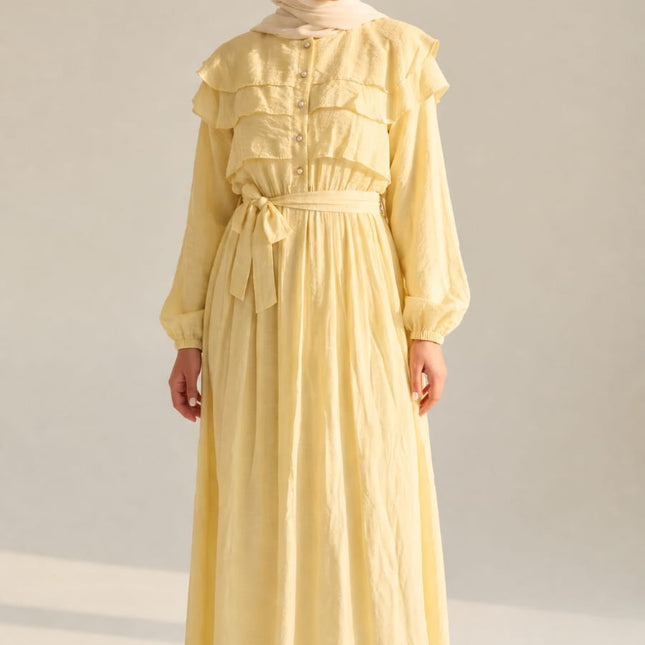 Yellow Maxi Dress-Women Wear