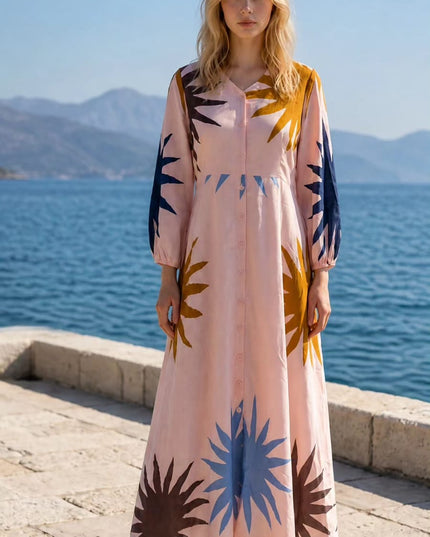 Maxi Shirt Dress-Women Wear