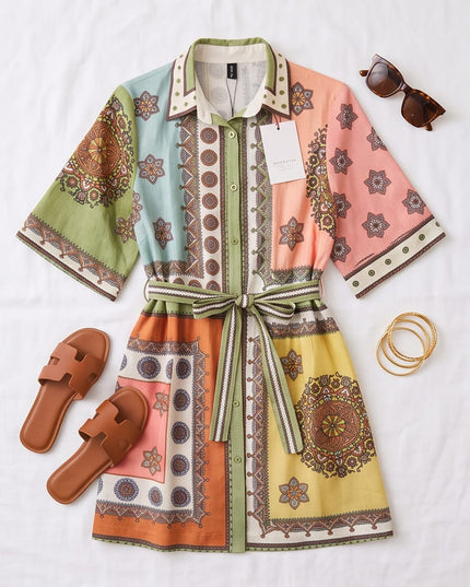 Patchwork Dress-Women Wear