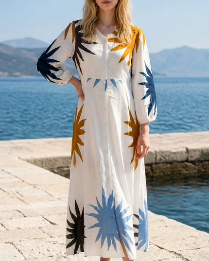 Maxi Shirt Dress-Women Wear