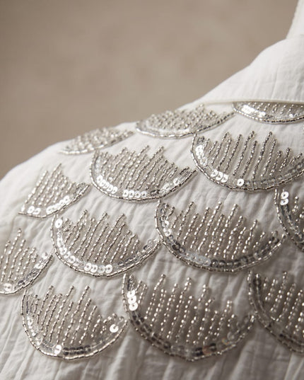 Scallop Embellished Shirt-Women
