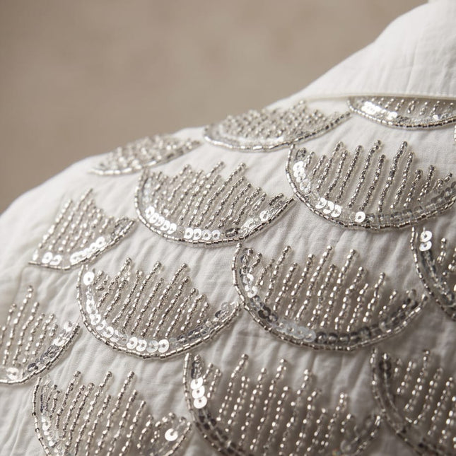 Scallop Embellished Shirt-Women