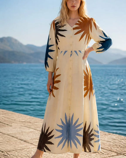 Maxi Shirt Dress-Women Wear