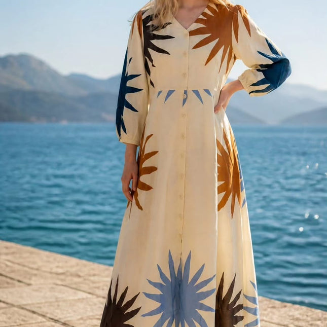 Maxi Shirt Dress-Women Wear