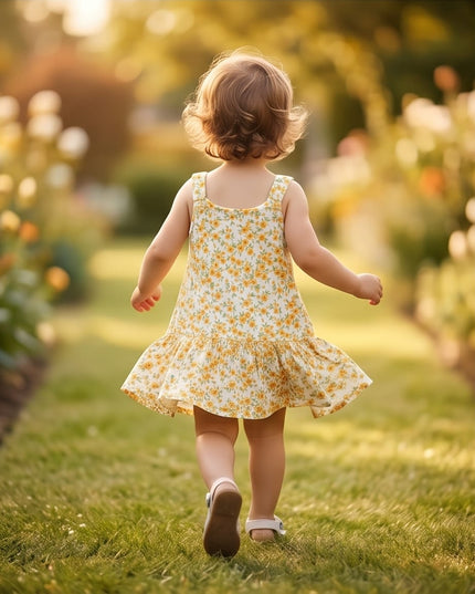 FLORAL DRESS-KIDS WEAR