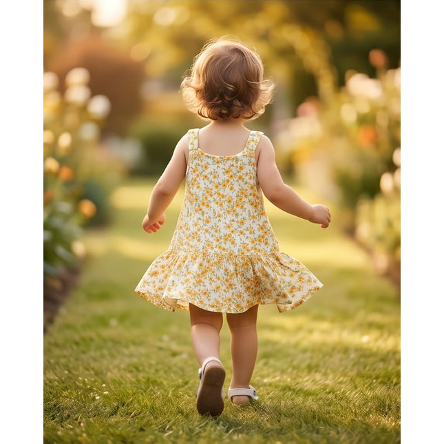 FLORAL DRESS-KIDS WEAR