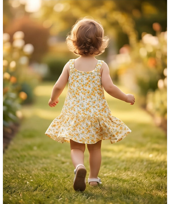 FLORAL DRESS-KIDS WEAR