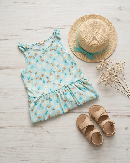 FLORAL DRESS-KIDS WEAR