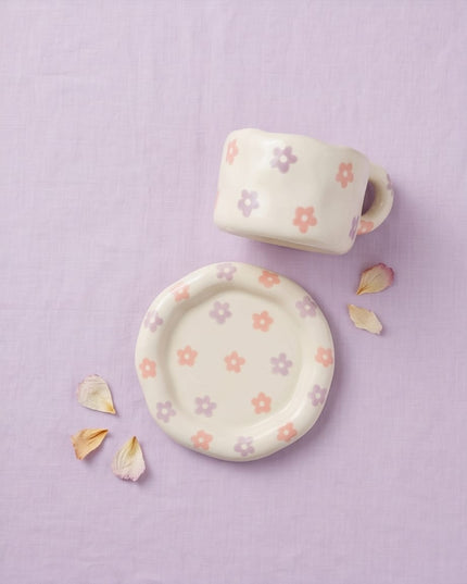FLOWERY MUG-COFFE CUPS & MUGS