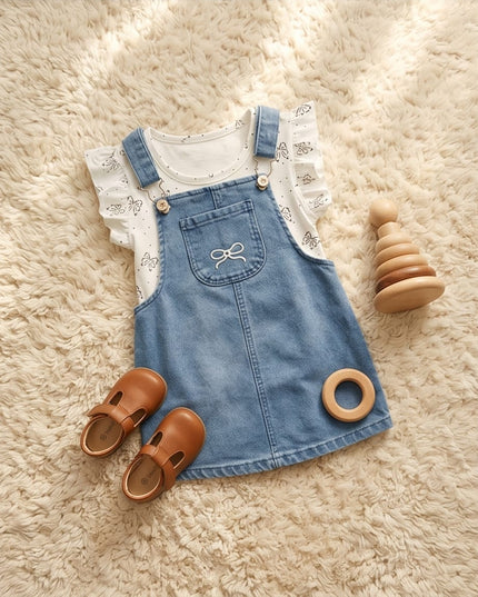 JEANS DRESS WITH TOP-KIDS WEAR