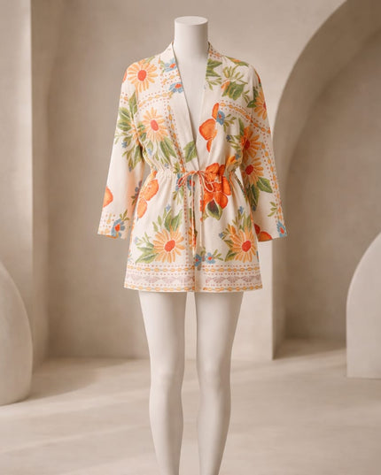 FLORAL CARDIGAN-WOMEN WEAR