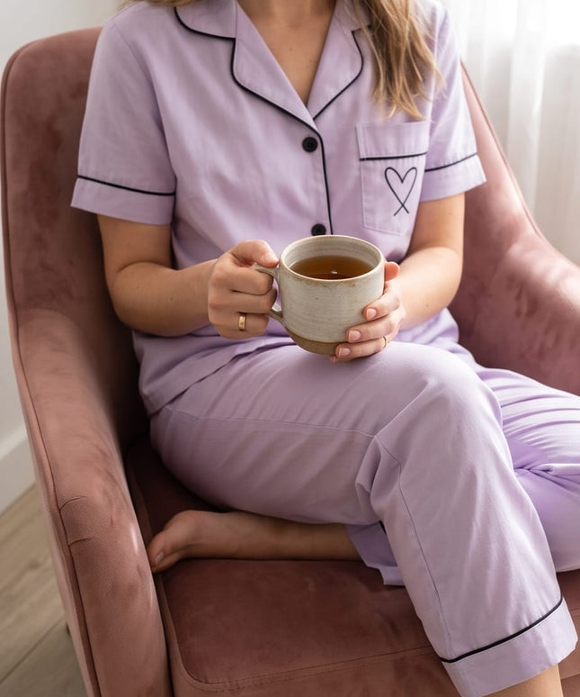 Lavender Pyjama Set-Woman Wear