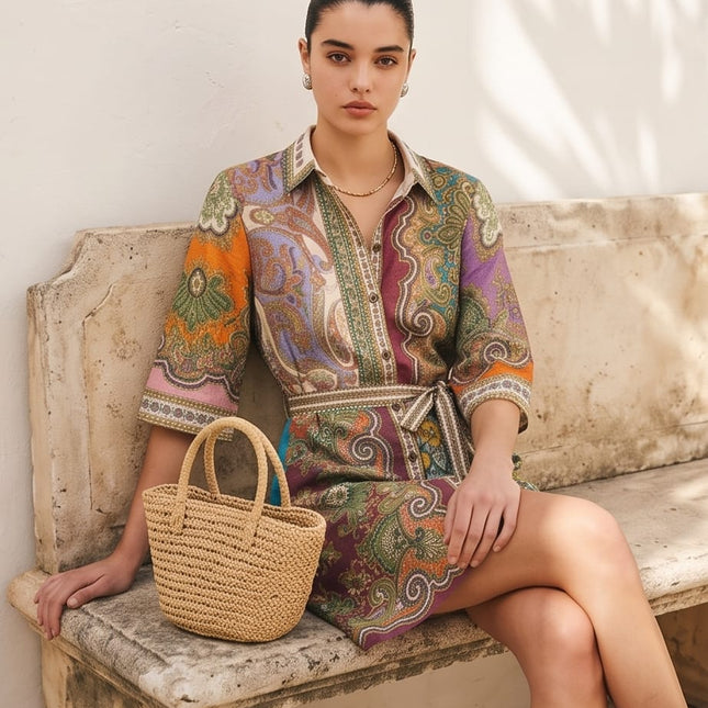 Patchwork Dress-Women Wear