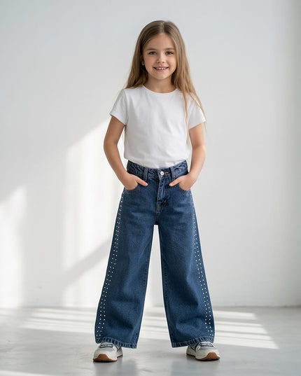 Wide Leg Jeans-Kids Wear