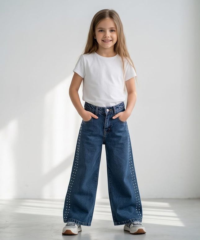 Wide Leg Jeans-Kids Wear