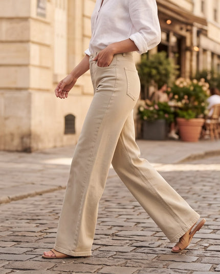 Wide Leg Jeans-Women Wear