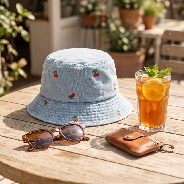Cherry Bucket Hat-Hats