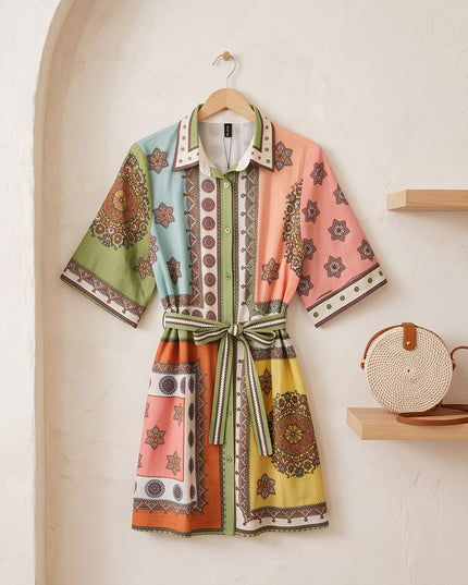 Patchwork Dress-Women Wear