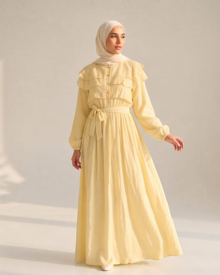 Yellow Maxi Dress-Women Wear