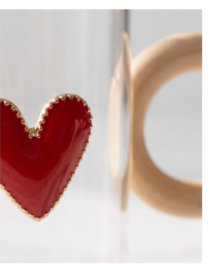 Heart Glass Mug-Mugs