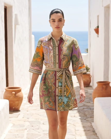 Patchwork Dress-Women Wear