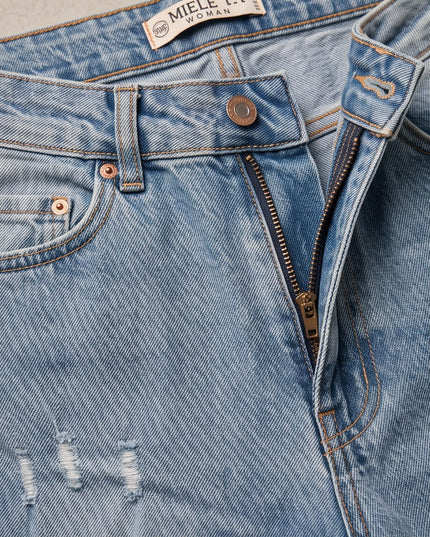 Denim Wide Leg Jeans-Women Wear
