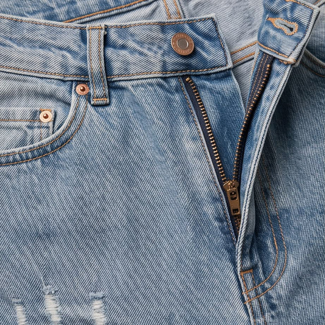 Denim Wide Leg Jeans-Women Wear