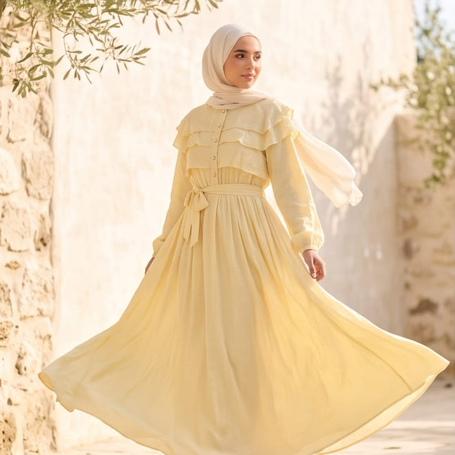 Yellow Maxi Dress-Women Wear