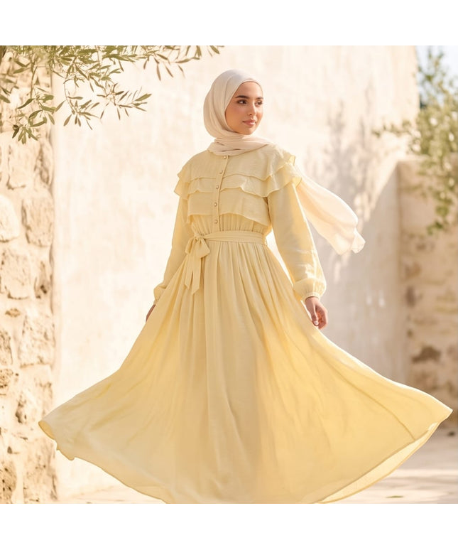 Yellow Maxi Dress-Women Wear