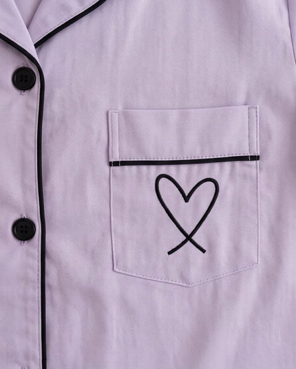 Lavender Pyjama Set-Woman Wear