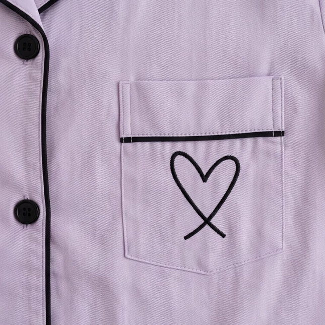 Lavender Pyjama Set-Woman Wear