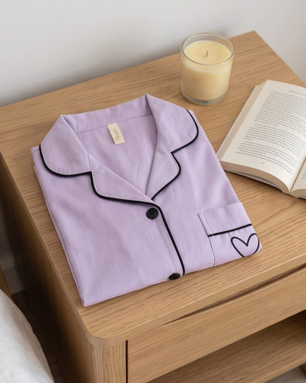 Lavender Pyjama Set-Woman Wear