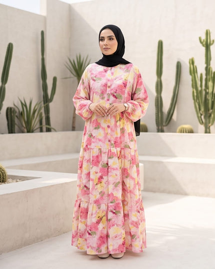 Floral Maxi Dress-Women Wear