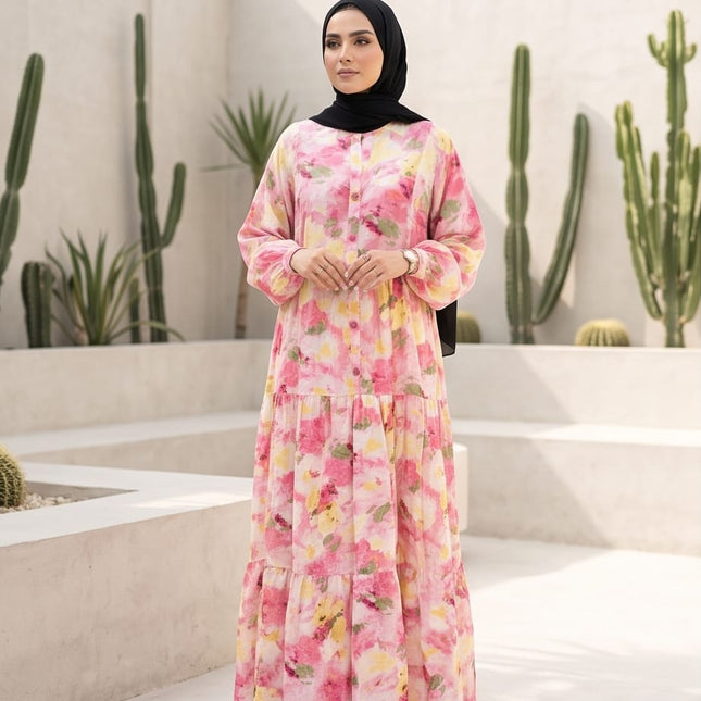 Floral Maxi Dress-Women Wear