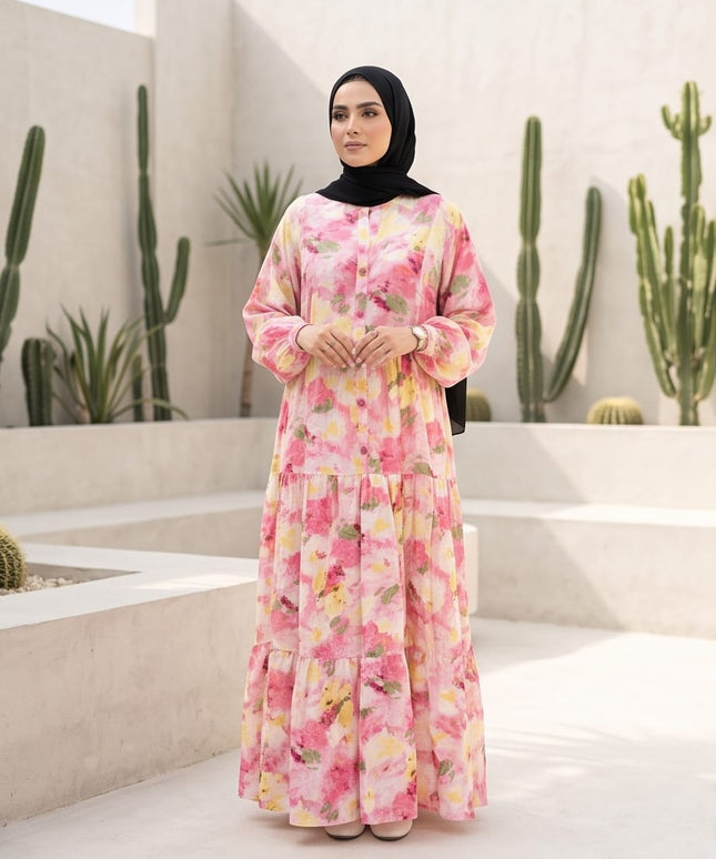 Floral Maxi Dress-Women Wear
