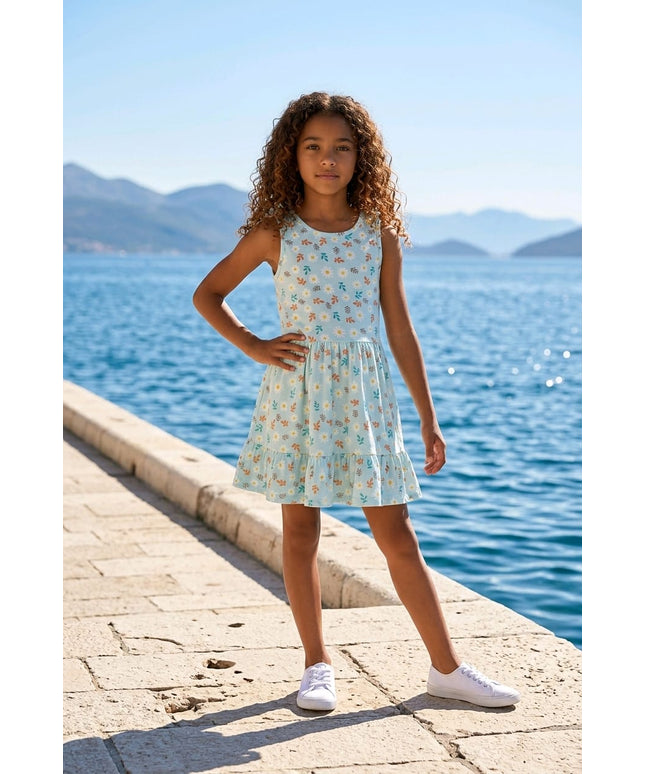 FLORAL DRESS-KIDS WEAR