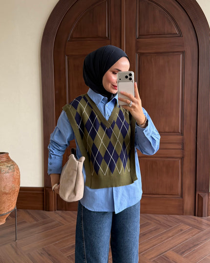 Triko with Tshirt - Blue and Green