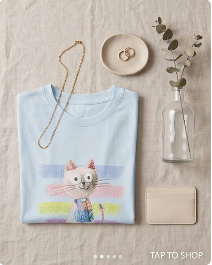 Tshirt Cotton - Oversize Blue