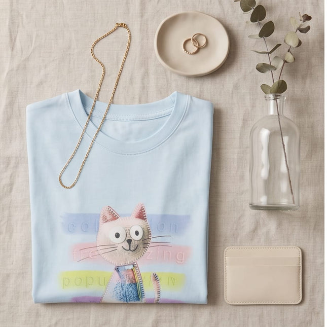 Tshirt Cotton - Oversize Blue