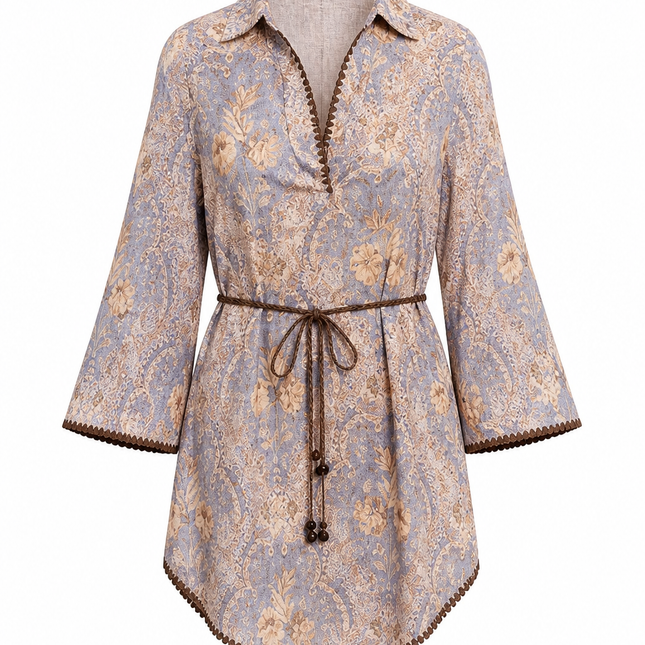 Shirt Dress - Purple