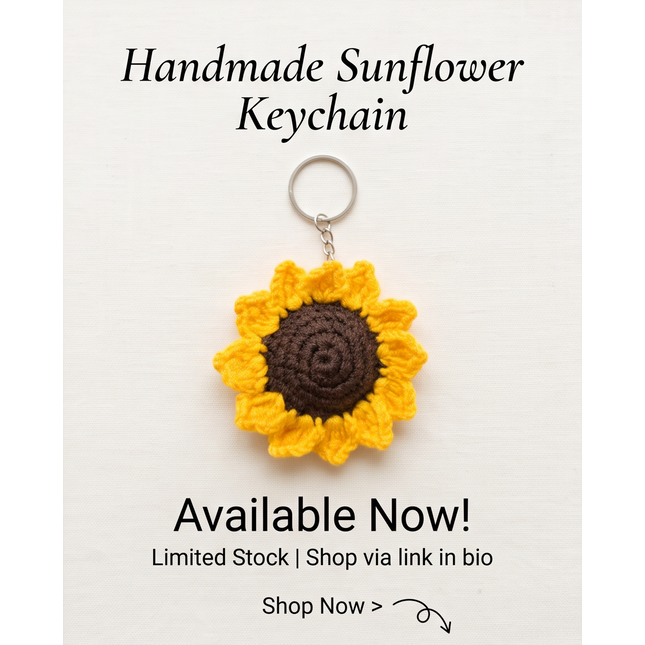 Sunflower Keychain