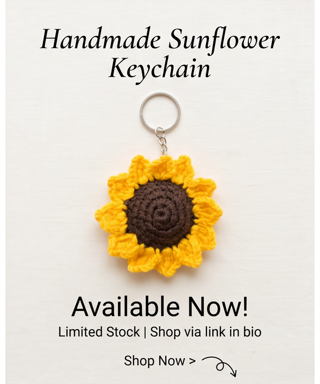 Sunflower Keychain