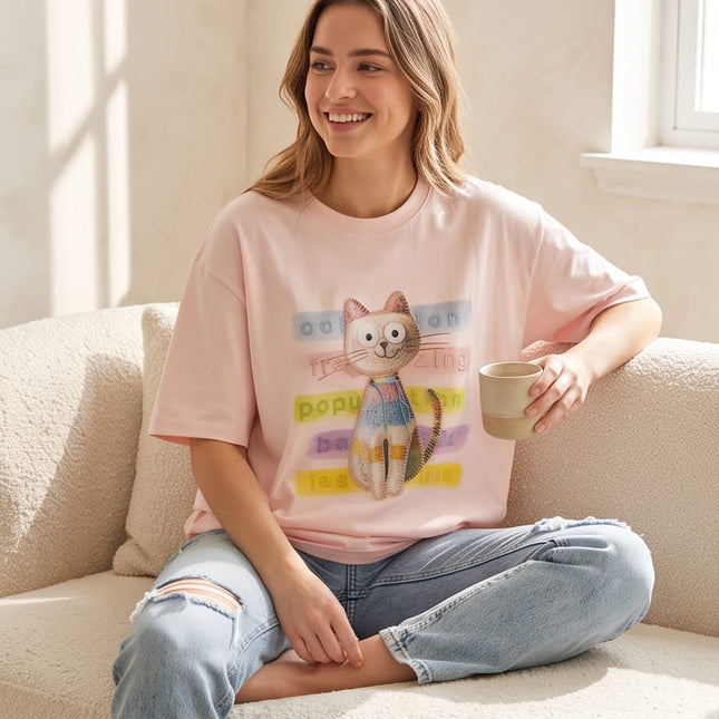 Tshirt Cotton - Oversize pink