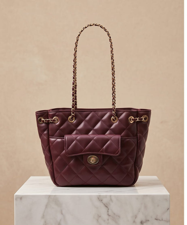 Leather shoulder bag